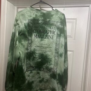 Green National Geographic Tie-Dye shirt